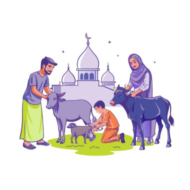 Kutsal Kurban El Adah İllüstrasyon