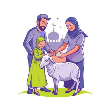 Kutsal Kurban El Adah İllüstrasyon