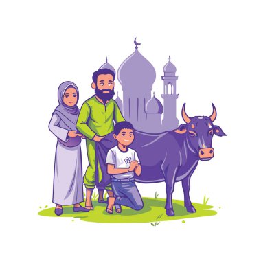 Kutsal Kurban El Adah İllüstrasyon