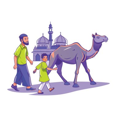 Kutsal Kurban El Adah İllüstrasyon