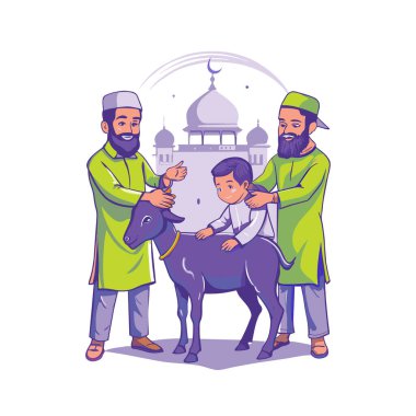 Kutsal Kurban El Adah İllüstrasyon