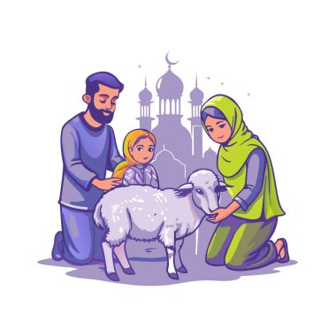 Kutsal Kurban El Adah İllüstrasyon