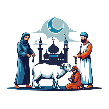 Kutsal Kurban El Adah İllüstrasyon