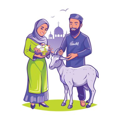 Kutsal Kurban El Adah İllüstrasyon