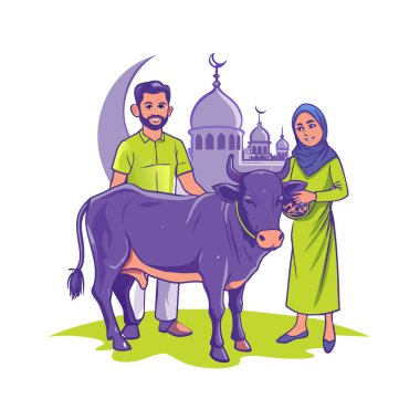 Kutsal Kurban El Adah İllüstrasyon