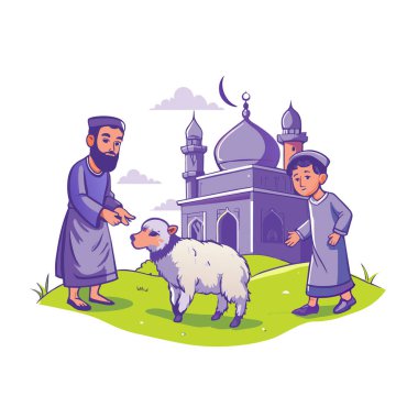 Kutsal Kurban El Adah İllüstrasyon