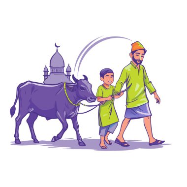 Kutsal Kurban El Adah İllüstrasyon