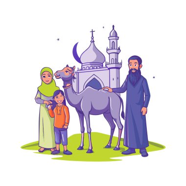 Kutsal Kurban El Adah İllüstrasyon