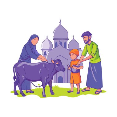 Kutsal Kurban El Adah İllüstrasyon