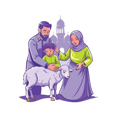 Kutsal Kurban El Adah İllüstrasyon