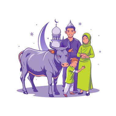 Kutsal Kurban El Adah İllüstrasyon