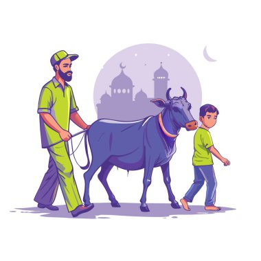 Kutsal Kurban El Adah İllüstrasyon