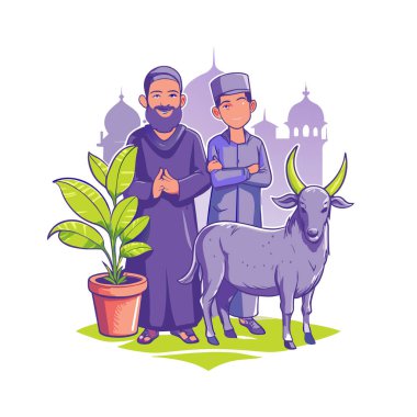 Kutsal Kurban El Adah İllüstrasyon