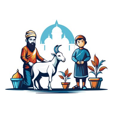 Kutsal Kurban El Adah İllüstrasyon