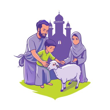 Kutsal Kurban El Adah İllüstrasyon
