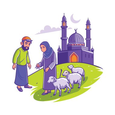 Kutsal Kurban El Adah İllüstrasyon