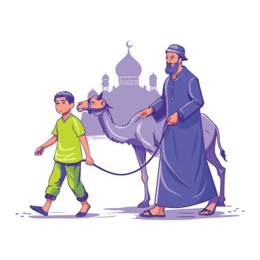 Kutsal Kurban El Adah İllüstrasyon