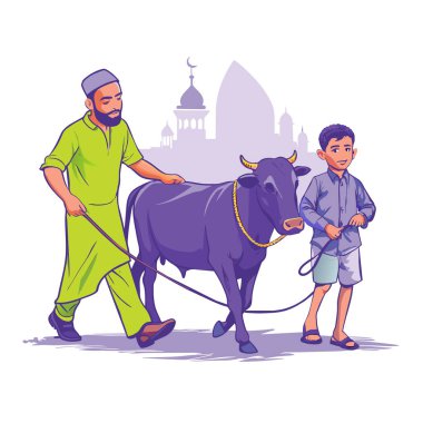 Kutsal Kurban El Adah İllüstrasyon