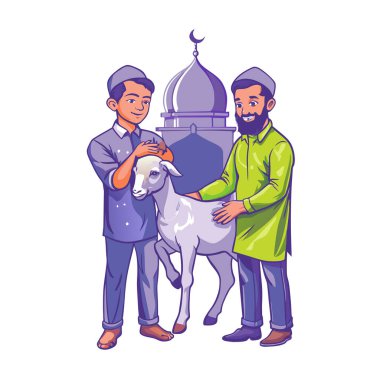 Kutsal Kurban El Adah İllüstrasyon