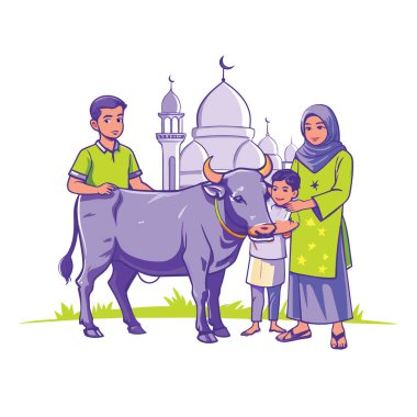 Kutsal Kurban El Adah İllüstrasyon