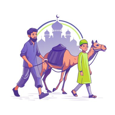 Kutsal Kurban El Adah İllüstrasyon