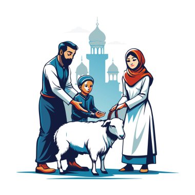 Kutsal Kurban El Adah İllüstrasyon