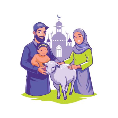 Kutsal Kurban El Adah İllüstrasyon