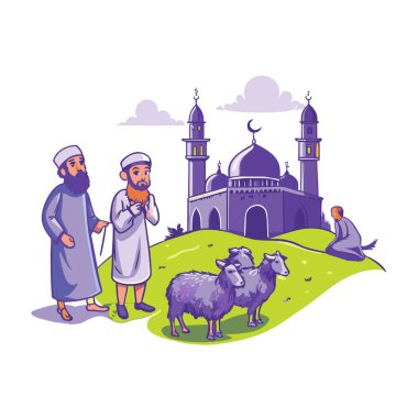 Kutsal Kurban El Adah İllüstrasyon