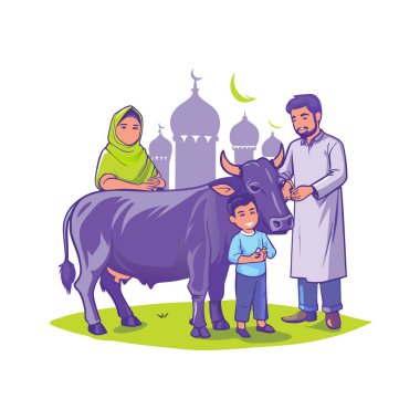 Kutsal Kurban El Adah İllüstrasyon