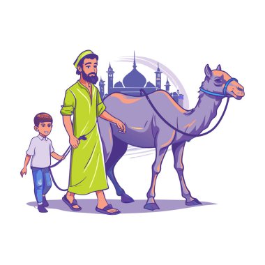 Kutsal Kurban El Adah İllüstrasyon