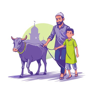 Kutsal Kurban El Adah İllüstrasyon