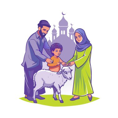 Kutsal Kurban El Adah İllüstrasyon