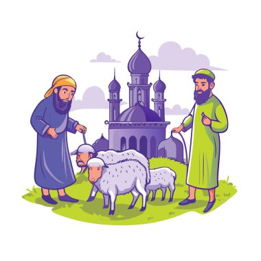 Kutsal Kurban El Adah İllüstrasyon