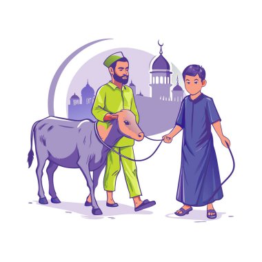 Kutsal Kurban El Adah İllüstrasyon