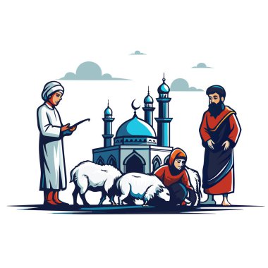 Kutsal Kurban El Adah İllüstrasyon