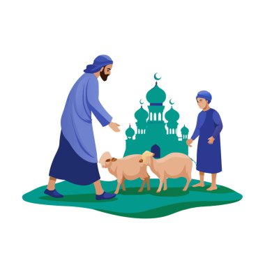 Kutsal Kurban El Adah İllüstrasyon