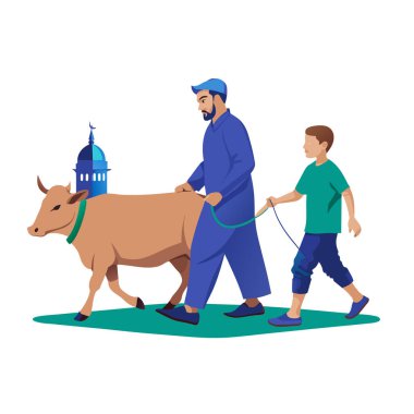 Kutsal Kurban El Adah İllüstrasyon