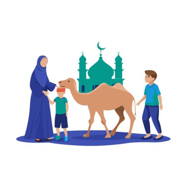 Kutsal Kurban El Adah İllüstrasyon