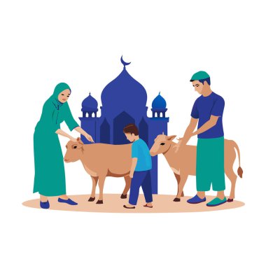 Kutsal Kurban El Adah İllüstrasyon