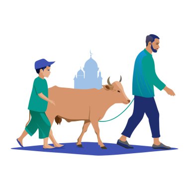 Kutsal Kurban El Adah İllüstrasyon