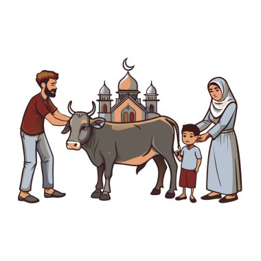 Kutsal Kurban El Adah İllüstrasyon