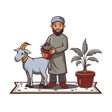 Kutsal Kurban El Adah İllüstrasyon