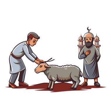 Kutsal Kurban El Adah İllüstrasyon