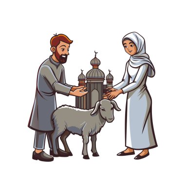 Kutsal Kurban El Adah İllüstrasyon
