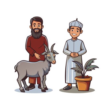 Kutsal Kurban El Adah İllüstrasyon