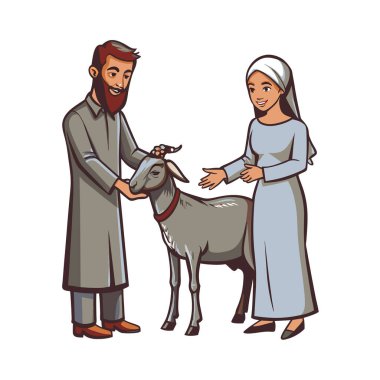Kutsal Kurban El Adah İllüstrasyon