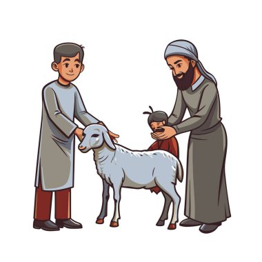 Kutsal Kurban El Adah İllüstrasyon