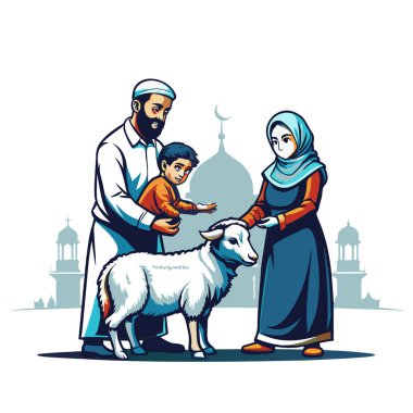 Kutsal Kurban El Adah İllüstrasyon