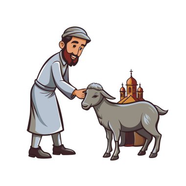 Kutsal Kurban El Adah İllüstrasyon