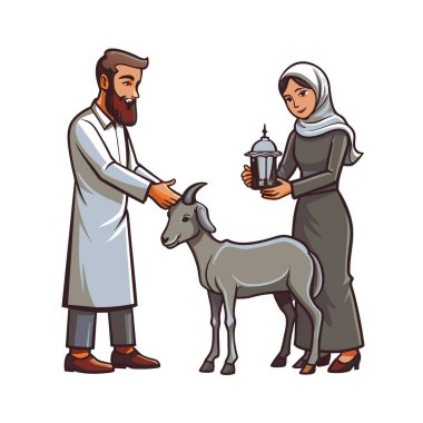 Kutsal Kurban El Adah İllüstrasyon